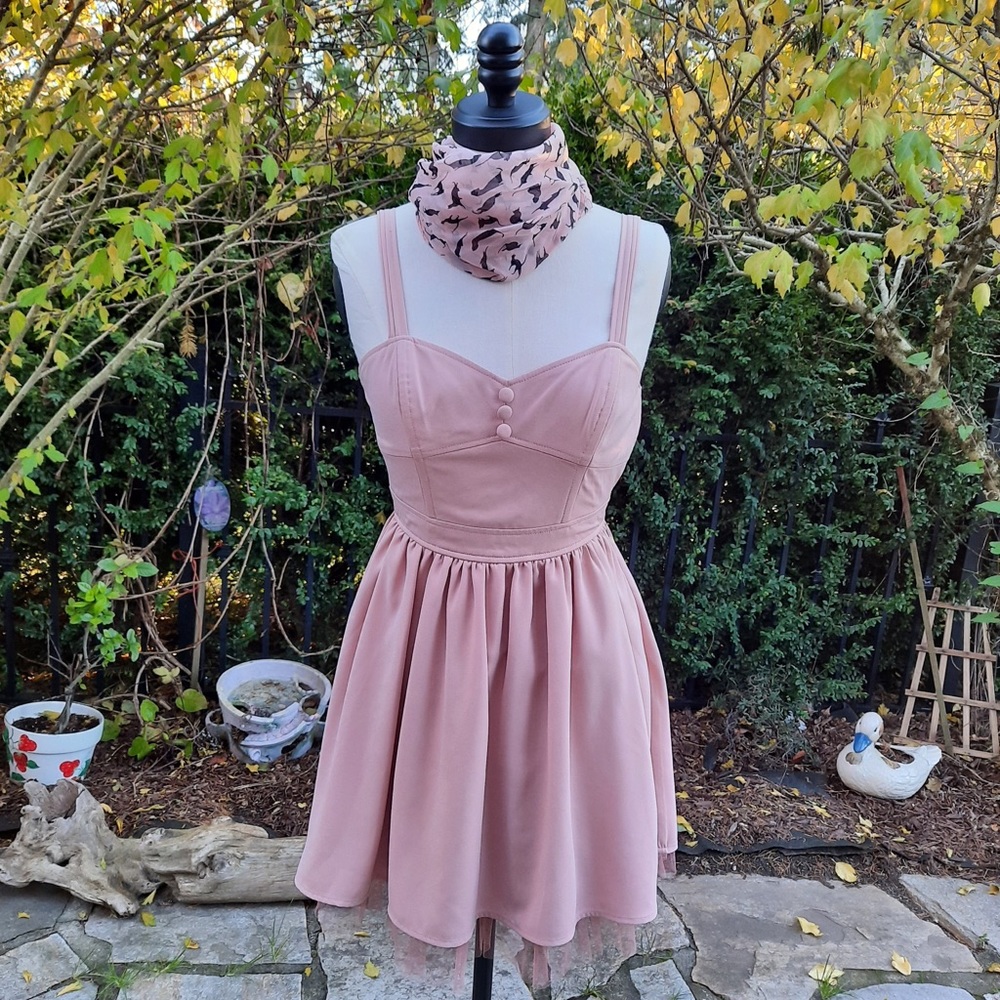 Dusty Pink Dress by Japanese brand Dazzlin